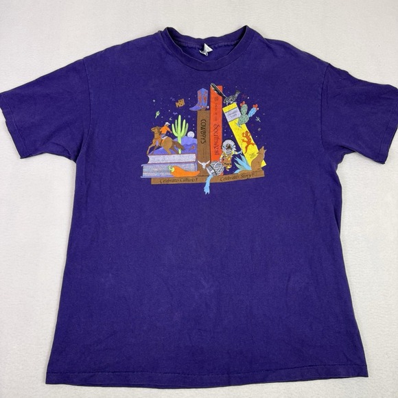 Hanes Other - Vintage 90s Hanes Beefy-T Single Stitch Southwest Tucson Graphic Tee Purple XL